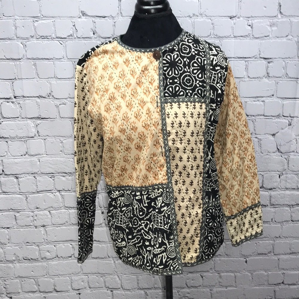 Mixed batik pattern jacket